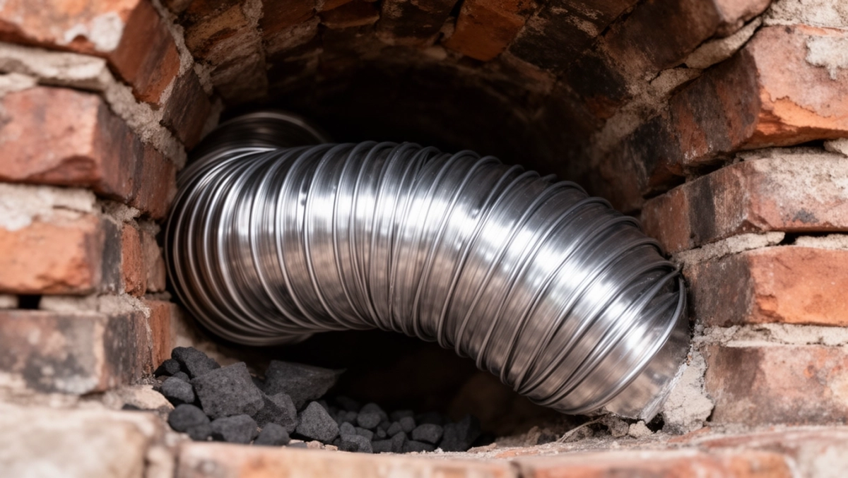 Elastyczny wkład kominowy do pieca na ekogroszek