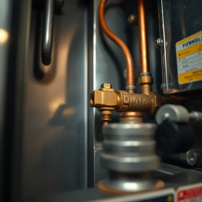 Gdzie jest zawór upustowy w piecu gazowym