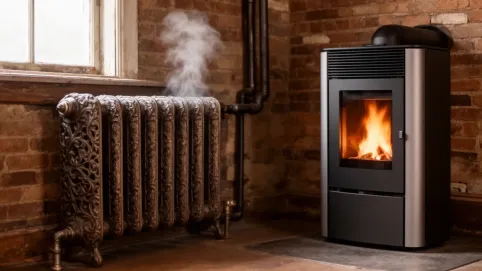 Piec na pellet a grzejniki żeliwne